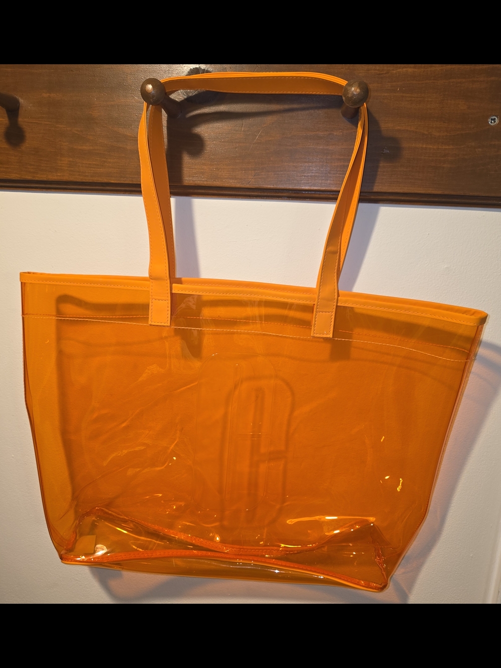Clinique Orange Transparent Tote Bag